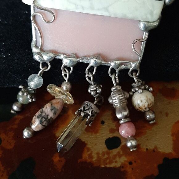 Vintage artisan ceramic brooch  - Picture 2 of 3